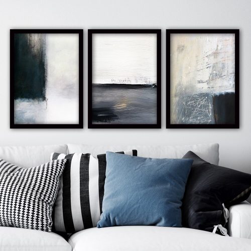 Elegant Decorative Framed Painting Set (3 Pieces), 35 x 45 cm | 100% MDF, 2 cm Thick | Stylish Wall Art for Home & Office Decor