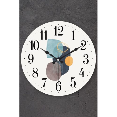 Elegant Decorative Wall Clock, 36 cm Diameter, 100% Glass & Plastic, 1.8 mm Thick | Stylish Home Decor for Living Room & Office Spaces