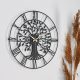 Elegant Black Decorative Metal Wall Clock, 41 cm Diameter, 1.5 mm Thick | Silent Mechanism, Requires 1 AA Battery (Not Included) | Perfect for Home & Office Decor