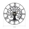 Elegant Black Decorative Metal Wall Clock, 41 cm Diameter, 1.5 mm Thick | Silent Mechanism, Requires 1 AA Battery (Not Included) | Perfect for Home & Office Decor