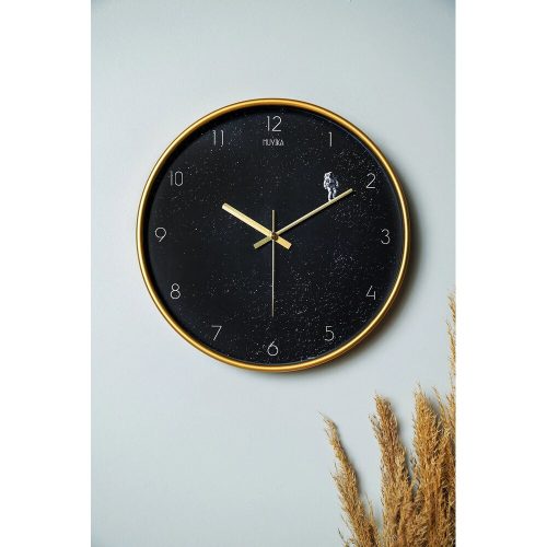 Elegant Decorative Wall Clock, 30 cm Diameter, 100% Glass & Plastic, 1.8 mm Thick Glass, Modern Design for Home & Office Decor, Stylish Timepiece