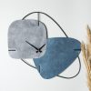 Elegant Decorative Metal Wall Clock, 58 cm Diameter, Hand-Painted Blue & Grey | Silent Mechanism, 1.5 mm Thickness | Perfect for Home & Office Decor