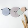 Elegant Decorative Metal Wall Clock, 75 cm Diameter, Hand-Painted, Silent Mechanism, Green/Brown/Blue | 100% Metal, 1.5 mm Thick | Perfect for Home Decor