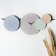 Elegant Decorative Metal Wall Clock, 75 cm Diameter, Hand-Painted, Silent Mechanism, Green/Brown/Blue | 100% Metal, 1.5 mm Thick | Perfect for Home Decor