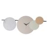 Elegant Decorative Metal Wall Clock, 75 cm Diameter, Hand-Painted, Silent Mechanism, Green/Brown/Blue | 100% Metal, 1.5 mm Thick | Perfect for Home Decor