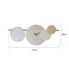 Elegant Decorative Metal Wall Clock, 75 cm Diameter, Hand-Painted, Silent Mechanism, Green/Brown/Blue | 100% Metal, 1.5 mm Thick | Perfect for Home Decor