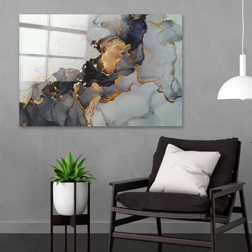 Elegant Decorative Tempered Glass Painting, 50 x 70 cm | 100% Tempered Glass, 4 mm Thick | Perfect for Home Decor & Modern Aesthetics