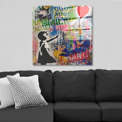 Elegant Decorative Tempered Glass Painting, 50 x 50 cm | 100% Tempered Glass, 4 mm Thick | Perfect for Modern Home Decor & Art Display