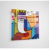 Elegant Decorative Tempered Glass Painting, 70 x 70 cm | 100% Tempered Glass, 4 mm Thick | Perfect for Modern Home Decor & Art Display
