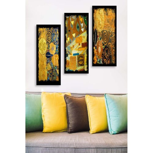 Elegant Decorative MDF Painting Set (3 Pieces), 20 x 50 cm Each | 100% MDF, 3 mm Thick | Perfect for Home Decor, Living Room & Office Spaces
