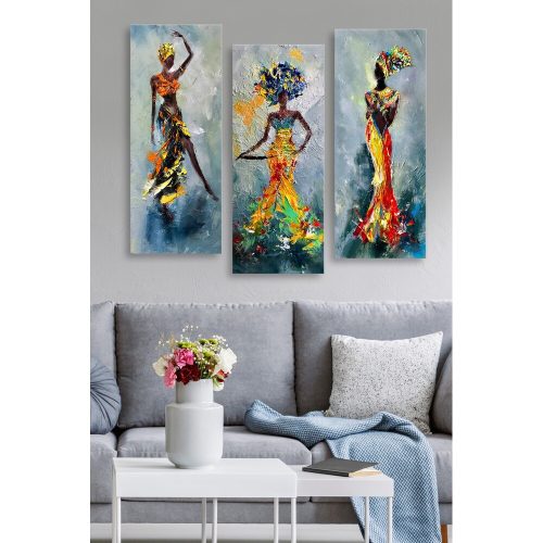 Elegant Decorative MDF Painting Set (3 Pieces), 20 x 50 cm Each | 100% MDF, 3 mm Thick | Perfect for Home Decor & Art Lovers, Stylish & Unique Design