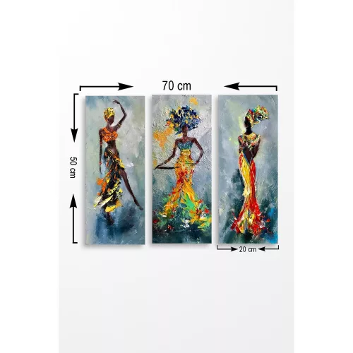 Elegant Decorative MDF Painting Set (3 Pieces), 20 x 50 cm Each | 100% MDF, 3 mm Thick | Perfect for Home Decor & Art Lovers, Stylish & Unique Design