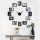 Elegant Decorative Wall Clock, 50 x 50 cm, 100% Polystyrene Frame, Includes 12 Photo Frames (13 x 18 cm) for 10 x 15 cm Photos | Stylish Home Decor