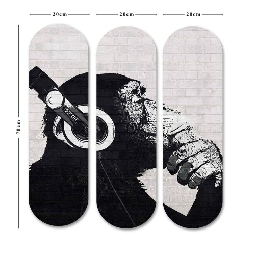 Elegant Decorative MDF Painting Set (3 Pieces), UV Printed, 20 x 70 cm Each | 100% MDF, 8 mm Thick | Perfect for Modern Home Decor & Art Display