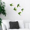 Handmade Decorative Metal Wall Accessory Set (5 Pieces) in Green, 19 x 18 cm to 19 x 11 cm | 100% MDF/MOSS, 6 mm Thick | Unique Wall Art for Home Decor