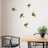 Handmade Decorative Metal Wall Accessory Set (5 Pieces) in Green, 19 x 18 cm to 19 x 11 cm | 100% MDF/MOSS, 6 mm Thick | Unique Wall Art for Home Decor