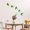 Handmade Decorative Metal Wall Accessory Set (5 Pieces) in Green, 19 x 18 cm to 19 x 11 cm | 100% MDF/MOSS, 6 mm Thick | Unique Wall Art for Home Decor