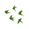 Handmade Decorative Metal Wall Accessory Set (5 Pieces) in Green, 19 x 18 cm to 19 x 11 cm | 100% MDF/MOSS, 6 mm Thick | Unique Wall Art for Home Decor