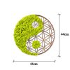 Handmade Decorative Wall Accessory, Green & Brown, 44 x 1 x 44 cm | 100% MDF/MOSS, 9 mm Thick | Unique Design with Natural Variations for Home Decor