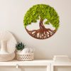 Handmade Decorative Wall Accessory, Green, 44 x 1 x 44 cm | 100% MDF/MOSS, 6 mm Thickness | Unique Color Variations for Stylish Home Decor