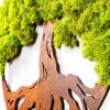 Handmade Decorative Wall Accessory, Green, 44 x 1 x 44 cm | 100% MDF/MOSS, 6 mm Thickness | Unique Color Variations for Stylish Home Decor