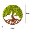Handmade Decorative Wall Accessory, Green, 44 x 1 x 44 cm | 100% MDF/MOSS, 6 mm Thickness | Unique Color Variations for Stylish Home Decor