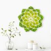Stylish Decorative Wall Accessory, Green & White, 44 x 1.6 x 44 cm | 100% MDF/MOSS, 9 mm Thickness | Perfect for Modern Home Decor & Accent Walls