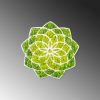 Stylish Decorative Wall Accessory, Green & White, 44 x 1.6 x 44 cm | 100% MDF/MOSS, 9 mm Thickness | Perfect for Modern Home Decor & Accent Walls