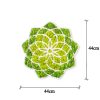 Stylish Decorative Wall Accessory, Green & White, 44 x 1.6 x 44 cm | 100% MDF/MOSS, 9 mm Thickness | Perfect for Modern Home Decor & Accent Walls