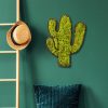 Handmade Decorative Wall Accessory, Green & White, 34 x 1.6 x 45 cm | 100% MDF/MOSS, 9 mm Thick | Unique Color Variations for Stylish Home Decor