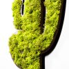 Handmade Decorative Wall Accessory, Green & White, 34 x 1.6 x 45 cm | 100% MDF/MOSS, 9 mm Thick | Unique Color Variations for Stylish Home Decor
