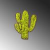 Handmade Decorative Wall Accessory, Green & White, 34 x 1.6 x 45 cm | 100% MDF/MOSS, 9 mm Thick | Unique Color Variations for Stylish Home Decor