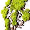 Handmade Decorative Wall Accessory, Green & Brown, 71 x 1 x 59 cm | 100% MDF/MOSS, 6 mm Thick | Unique Design with Natural Variations for Home Decor