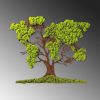 Handmade Decorative Wall Accessory, Green & Brown, 71 x 1 x 59 cm | 100% MDF/MOSS, 6 mm Thick | Unique Design with Natural Variations for Home Decor