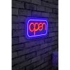 Flexible LED Neon Lighting Strips, Waterproof IP67, 40x22 cm, 12V, 400 Lumen, Blue & Red, Built-in Wall Hanging, On/Off Switch | Perfect for Home Decor