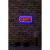 Flexible LED Neon Lighting Strips, Waterproof IP67, 40x22 cm, 12V, 400 Lumen, Blue & Red, Built-in Wall Hanging, On/Off Switch | Perfect for Home Decor
