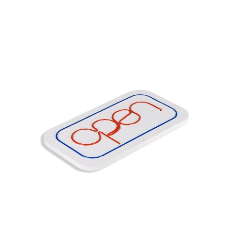 Flexible LED Neon Lighting Strips, Waterproof IP67, 40x22 cm, 12V, 400 Lumen, Blue & Red, Built-in Wall Hanging, On/Off Switch | Perfect for Home Decor