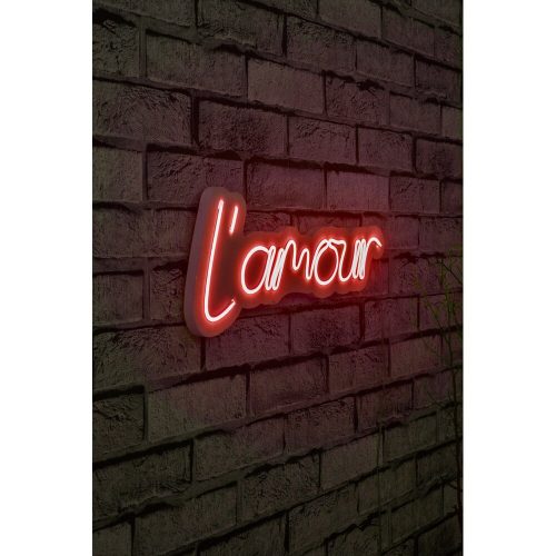 Flexible Red Neon LED Lighting Strips, IP67 Waterproof, 41x18 cm, 12V DC, Built-in Wall Hanging System, Perfect for Home Decor & Events
