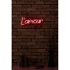 Flexible Red Neon LED Lighting Strips, IP67 Waterproof, 41x18 cm, 12V DC, Built-in Wall Hanging System, Perfect for Home Decor & Events