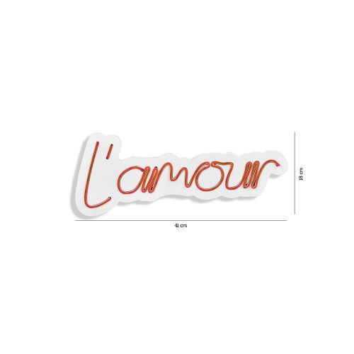 Flexible Red Neon LED Lighting Strips, IP67 Waterproof, 41x18 cm, 12V DC, Built-in Wall Hanging System, Perfect for Home Decor & Events