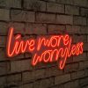 Flexible Red LED Neon Lighting Strip, 67x36 cm | IP67 Waterproof, 12V DC, A++ Energy Efficient | Built-in Wall Hanging System, Perfect for Decor