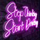 Flexible Pink LED Neon Strip Lights, 34x78 cm, IP67 Waterproof, DC 12V, PVC Foam Template, Type C Plug, 8W-10W/m | Perfect for Home Decor & Parties