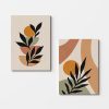Elegant Decorative Canvas Paintings (2 Pieces), 50 x 70 cm, 100% Canvas & Wooden Frame | Perfect for Home Decor & Modern Aesthetics