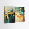 Elegant Decorative Canvas Paintings (2 Pieces), 50 x 70 cm, 100% Canvas & Wooden Frame | Perfect for Home Decor & Modern Aesthetics