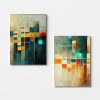 Elegant Decorative Canvas Paintings (2 Pieces), 50 x 70 cm, 100% Canvas & Wooden Frame | Perfect for Home Decor & Modern Aesthetics