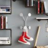 Sturdy Metal Wall Hook, White, 24 x 16 cm, Height: 40 cm | Ø9 mm Thickness, 10 kg Capacity | Ideal for Home Organization & Decor