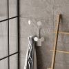Sturdy Metal Wall Hook, White, 24 x 16 cm, Height: 40 cm | Ø9 mm Thickness, 10 kg Capacity | Ideal for Home Organization & Decor