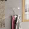 Sturdy Metal Wall Hook, White, 24 x 16 cm, Height: 40 cm | Ø9 mm Thickness, 10 kg Capacity | Ideal for Home Organization & Decor