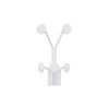 Sturdy Metal Wall Hook, White, 24 x 16 cm, Height: 40 cm | Ø9 mm Thickness, 10 kg Capacity | Ideal for Home Organization & Decor