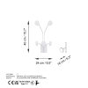 Sturdy Metal Wall Hook, White, 24 x 16 cm, Height: 40 cm | Ø9 mm Thickness, 10 kg Capacity | Ideal for Home Organization & Decor